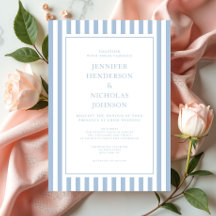Elegante formelle Streifen Puderblaue Hochzeit