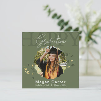 Elegante Foto Abschluss Card Class 2025 Einladung
