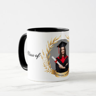 Elegante Foto-Abschlussfeier Gold-Lorbeeren Tasse
