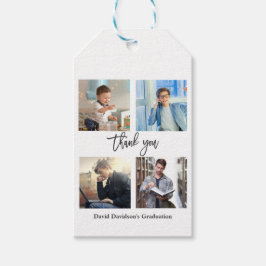 Elegante Foto Collage Graduation Party Geschenkanhänger