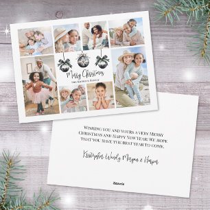 Elegante Foto Collage Schwarz-weiß Weihnachten