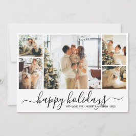 Elegante Foto Collage Weihnachtskarte Einladung