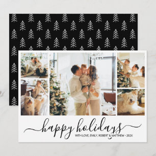 Elegante Foto Collage Weihnachtskarte Einladung