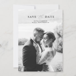 Elegante Foto-Hochzeit - Save the Date Einladung
