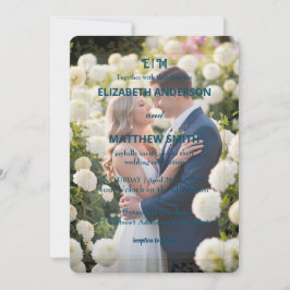 Elegante Foto-Hochzeitsfeiern Einladung