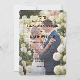 Elegante Foto-Hochzeitsfeiern Einladung