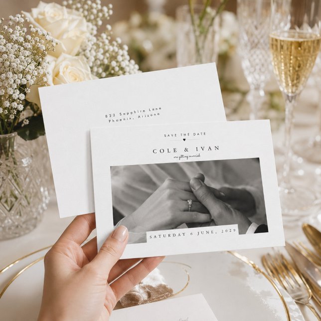 Elegante Foto-Save-the-Date-Karte Vorlage (Von Creator hochgeladen)