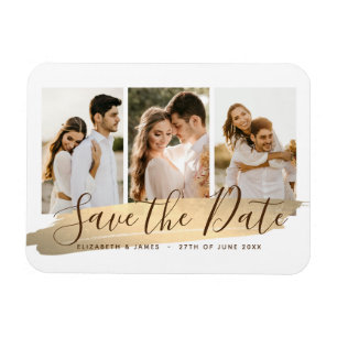 Elegante Foto-Save-the-Date-Magneteinladung Magnet