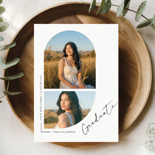 Elegante Fotograduationsparty-Einladung in Schreib Postkarte