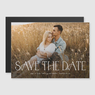Elegante Fotohochzeitstypografie - Heiratsantrag Magneteinladung