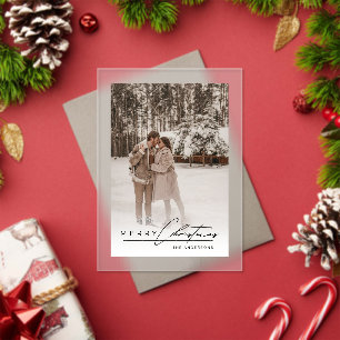 Elegante Fotokarte zum Weihnachtsgruß in stylish S Acryleinladungen