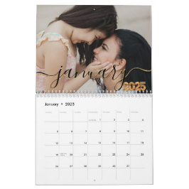 Elegante Fotos mit einfachen, spielerischen Skript Kalender