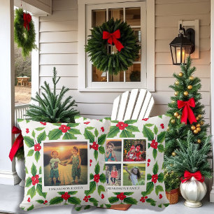 Elegante Fotos personalisierte Weihnachten Kissen