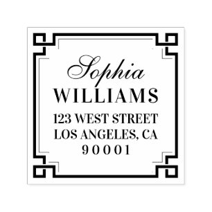 Elegante Frame Address Label Self Inking Briefmark Permastempel