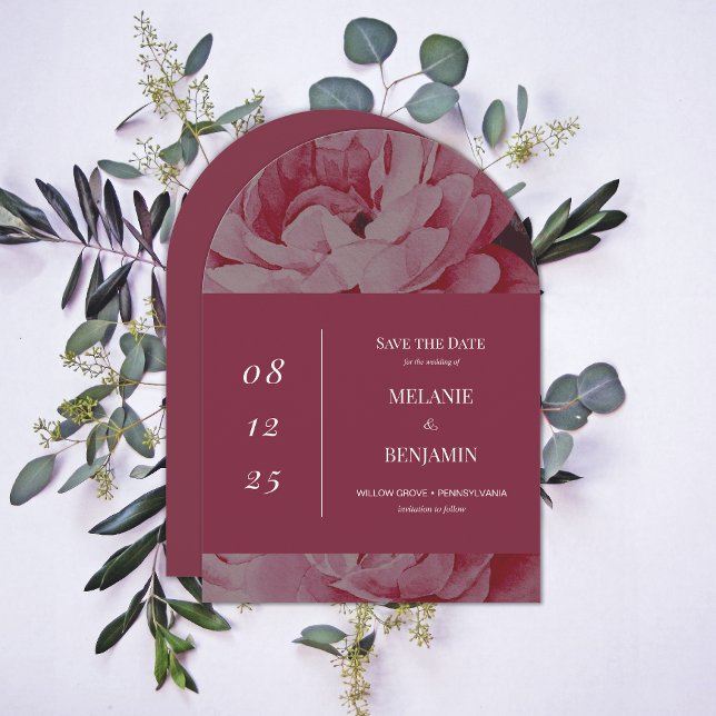 Elegante Frame Romantische Blume Save the Date Einladung (Elegant Frame Romantic Flower Save the Date Invitation)
