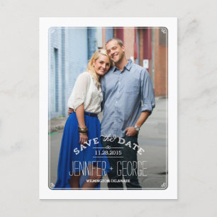 Elegante Frame Save The Date Postkarte