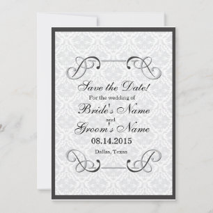 Elegante Frame - Schwarzweiß-Save the Date-Karte Save The Date