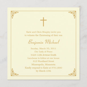 Elegante Frame Taufe/stille Einladung