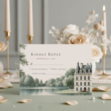 Elegante französische Château-Monogramm-Hochzeits-