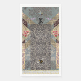Elegante französische Garten-Papier-Serviette Serviette