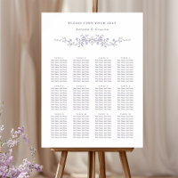 Elegante französische Lavendel-Hochzeit Sitzordnun