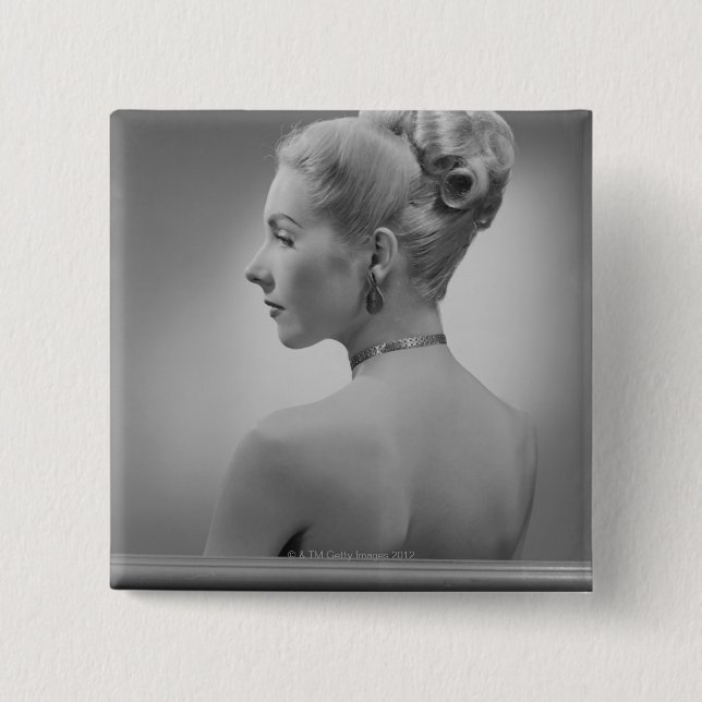 Elegante Frau Button (Vorderseite)