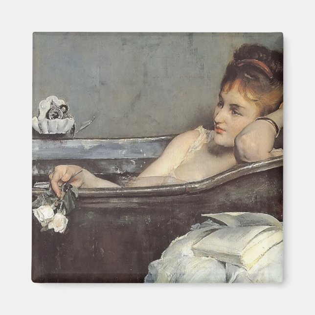 Elegante Frau im Bad (von Alfred Stevens) Magnet (Vorne)