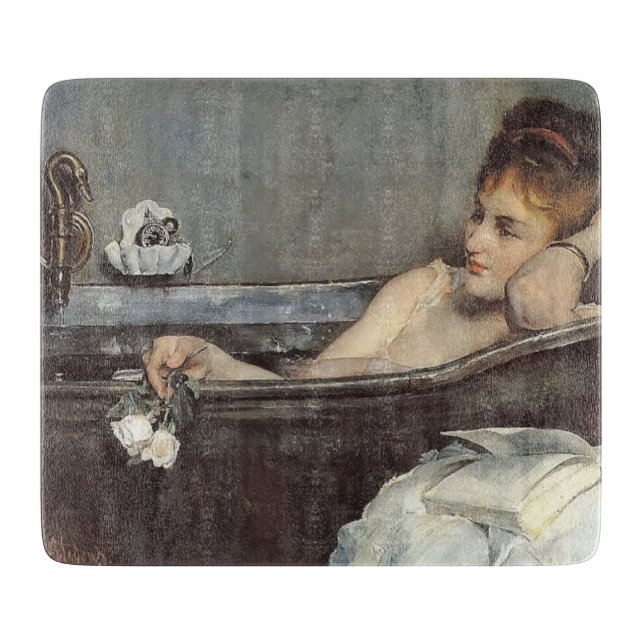 Elegante Frau im Bad (von Alfred Stevens) Schneidebrett (Vorderseite)