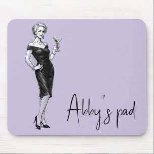 Elegante Frau mit Martini Mousepad