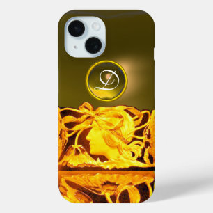 ELEGANTE FRAU SCHÖNHEIT JUWEL /DAME, BLAUE SCHLEIF iPhone 15 HÜLLE