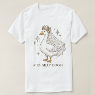 Elegante Frau Silly Goose Braut Hochzeitsdesign T-Shirt