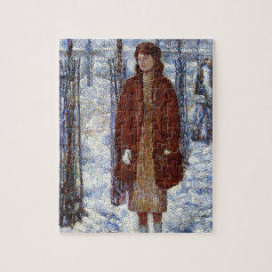 Elegante Frau (Snowy Winter 1918 in New York) Puzzle