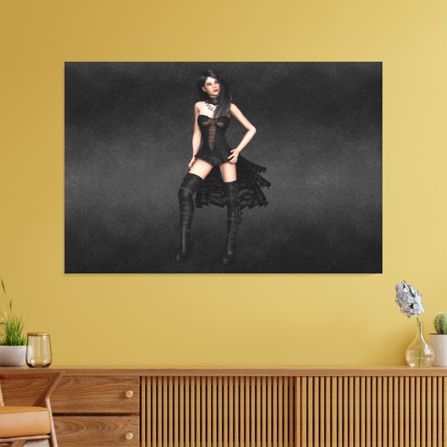 Elegante Frauen 1 Version 1 Canvas Print Picture Leinwanddruck (Insitu (Wohnzimmer))