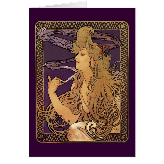 Elegante Frauen-Grafik Alphonse Mucha (Vorne)