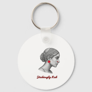 Elegante Frauen-Minimalist-Porträt Schlüsselanhänger