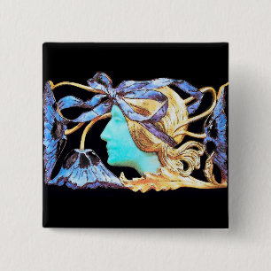 ELEGANTE FRAUEN-SCHÖNHEITS-JUWEL /LADY, BLAUER BUTTON