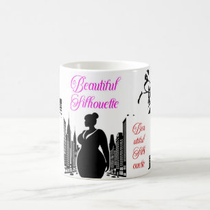 Elegante Frauen Silhouette Tasse: Curvy Girls Tass Kaffeetasse