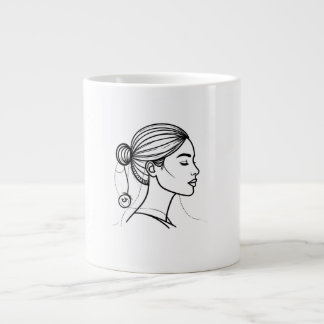 Elegante Frauenlinienkunst Jumbo-Tasse