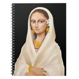 Elegante Frauenporträt | Kulturkunstillustration Notizblock