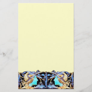 ELEGANTE FRAUENSCHÖNHEIT JEWEL/LADY, BLAUE BOW, BL BRIEFPAPIER