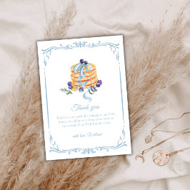 Elegante French Blueberry Pancake Baby Shower Dankeskarte