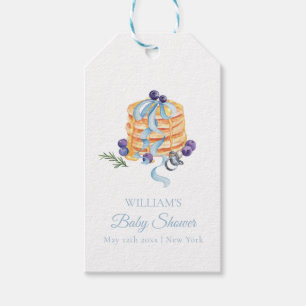 Elegante French Blueberry Pancake Baby Shower Geschenkanhänger