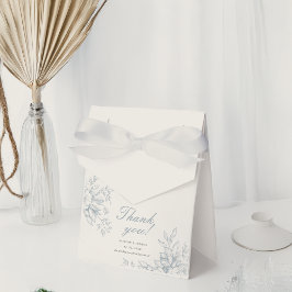 Elegante French Floral Blue Toile Hochzeit Geschenkschachtel