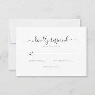 Elegante Freundliche Antwort Minimale Hochzeits-RS