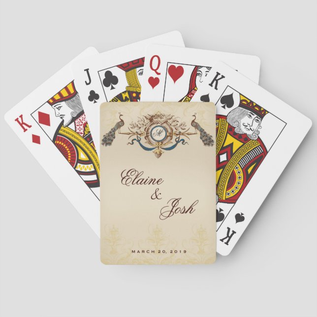 Elegante Friedenstruppen Spielkarten (Rückseite)