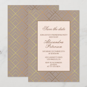 Elegante Friendsmas-Einladungen Save the Date Einladung