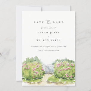 Elegante Frische Pastelle Hütte Save The Date