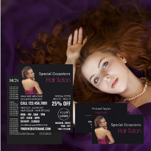 Elegante Frisur, Friseur, Haarstudio Flyer