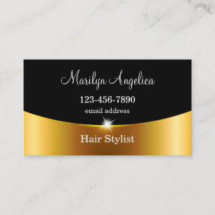 Elegante Frisuren-Stylist Einfache Glitzernde Visi Visitenkarte