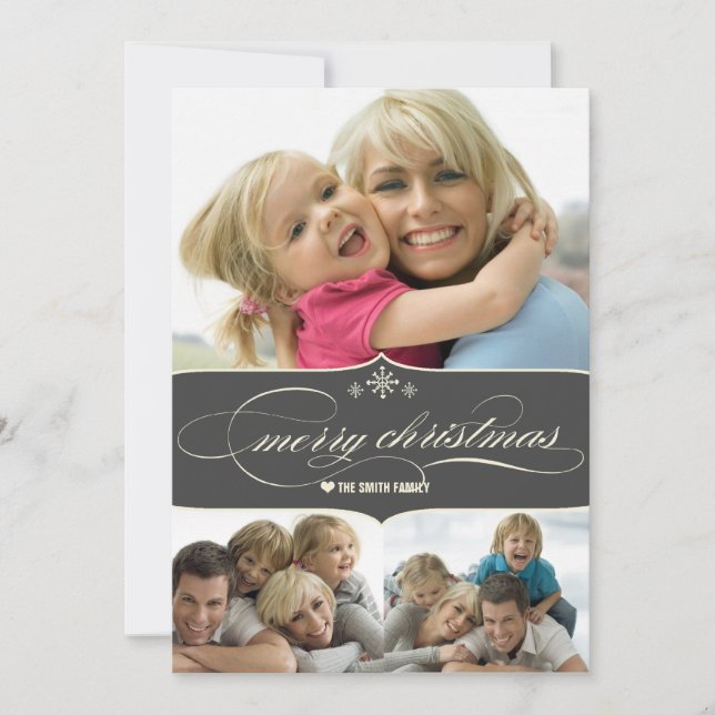 Elegante frohe einladung (Vorderseite)